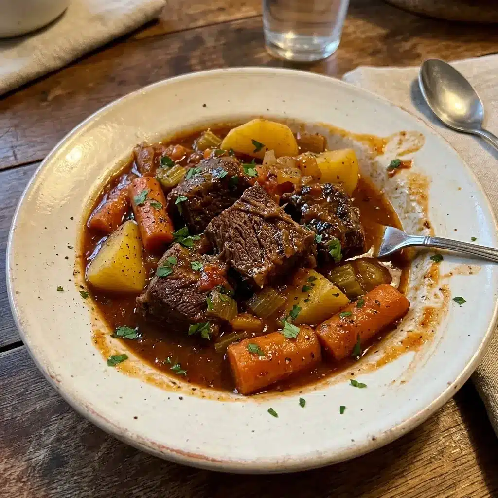 Carne de panela com legumes