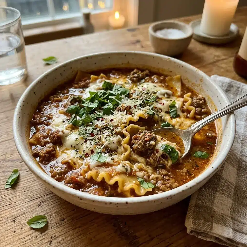 Sopa de Lasanha Rica em Proteínas