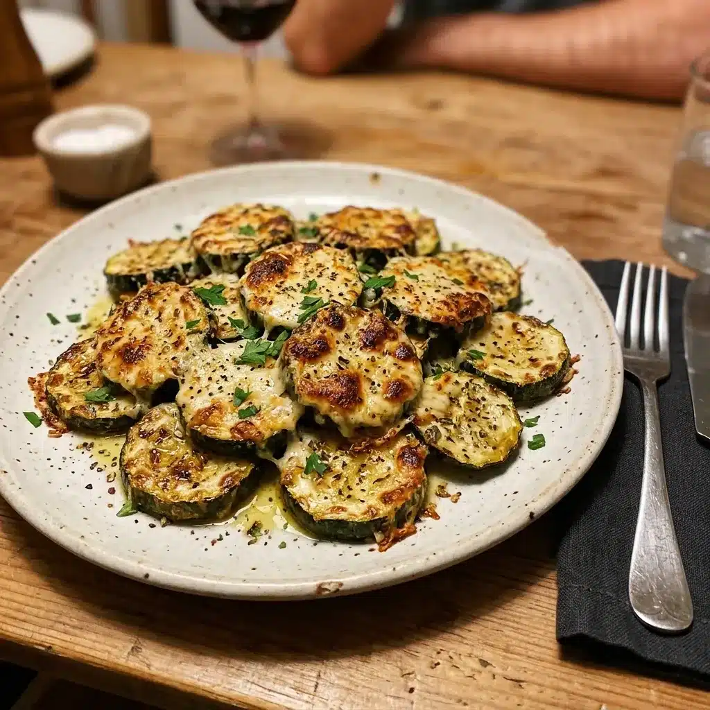 Abobrinha com Parmesão Assada no Forno