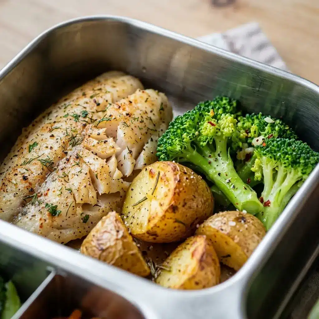 Marmita de Peixe (Basa) com Brócolis e Batata Doce