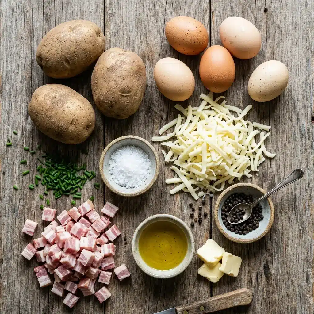 Nachos de café da manhã com batata ralada