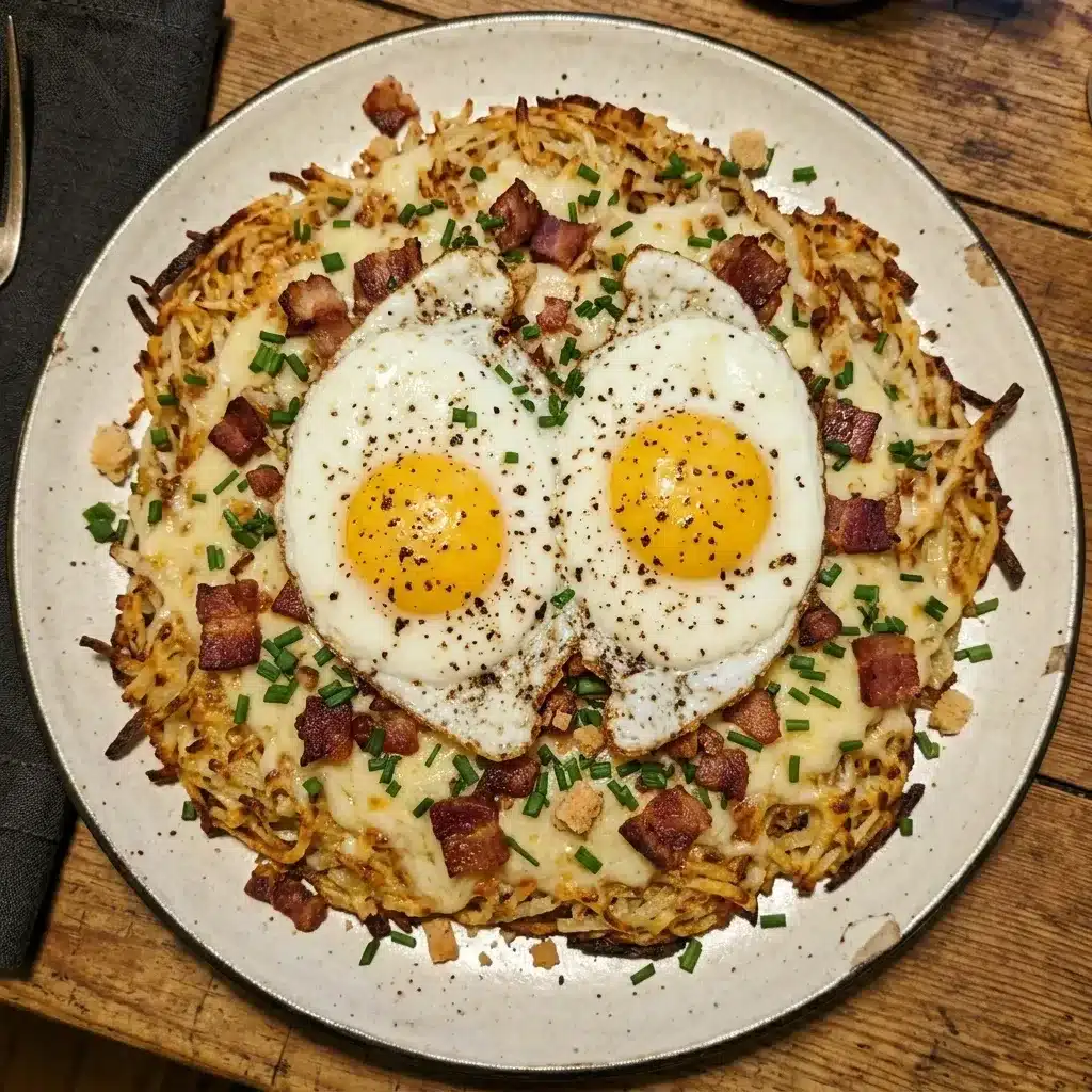 Nachos de café da manhã com batata ralada