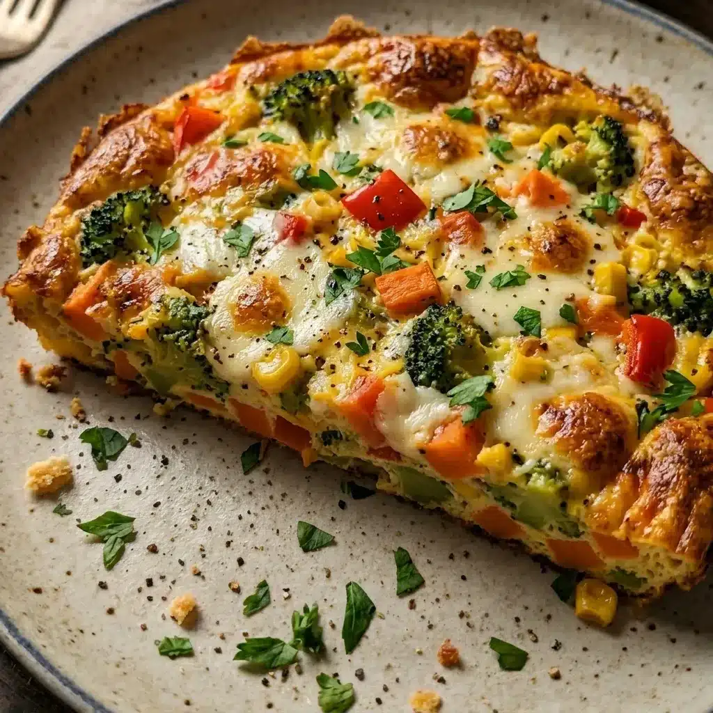 Omelete de forno com legumes da geladeira