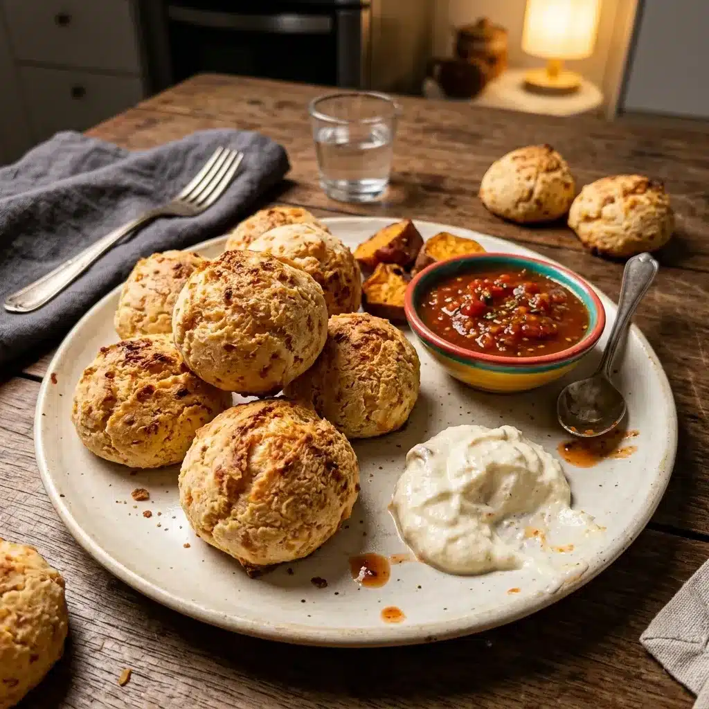 Pao de queijo fit de batata doce com tapioca