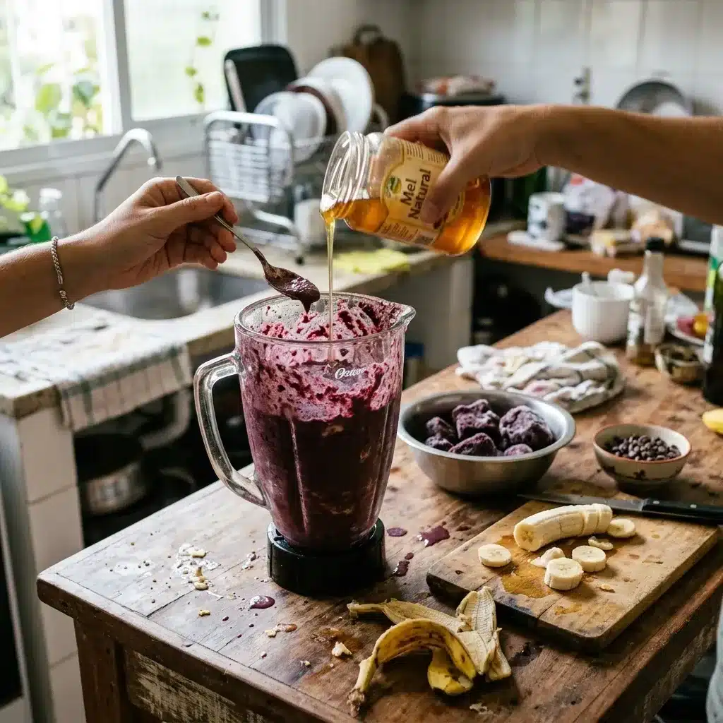 Picolé de Açaí com Banana