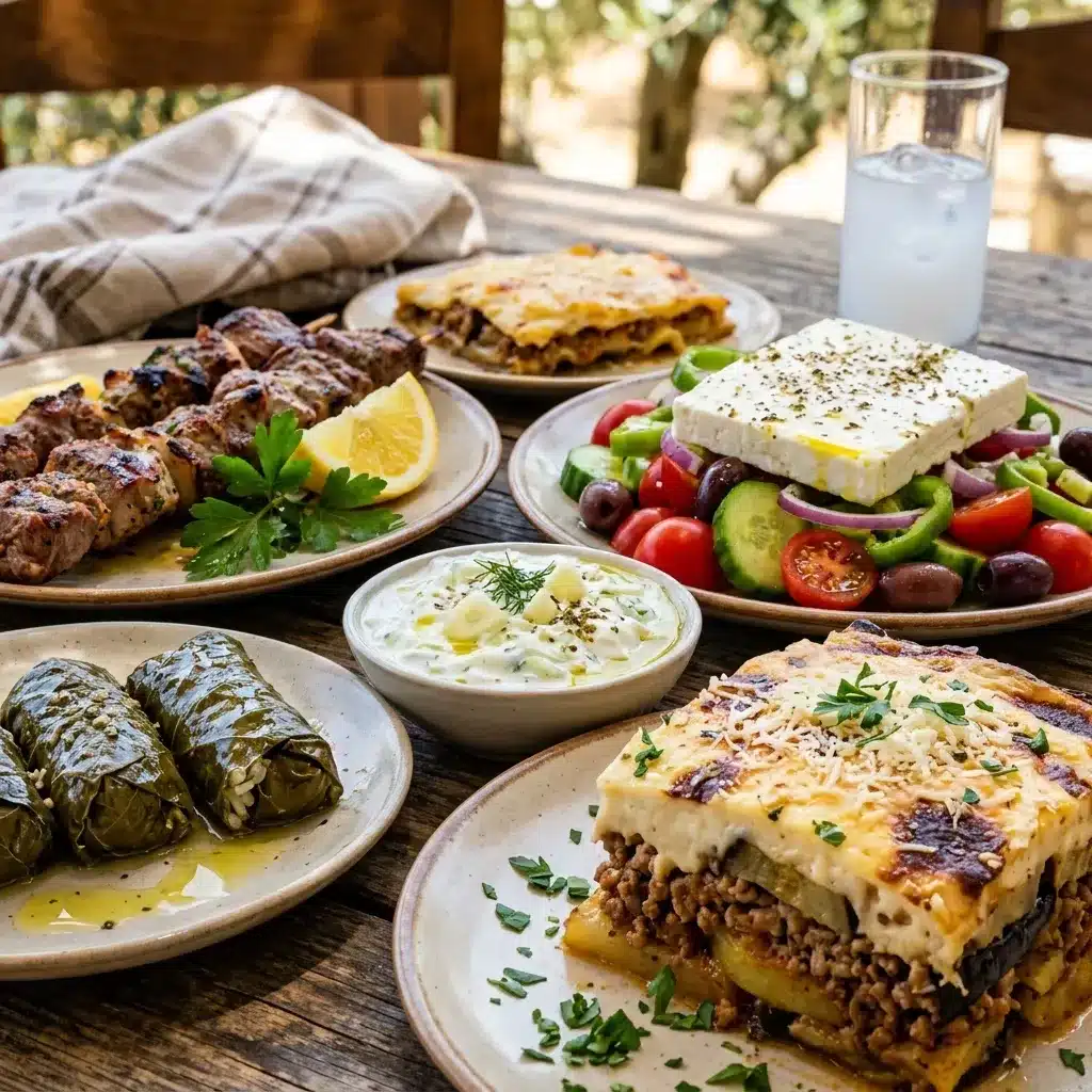 pratos típicos da culinária da Grécia