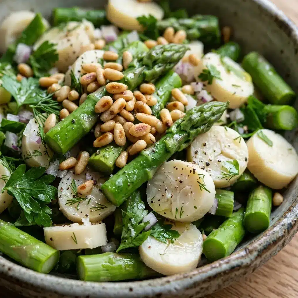 Salada de pinhao palmito e aspergos (fria))