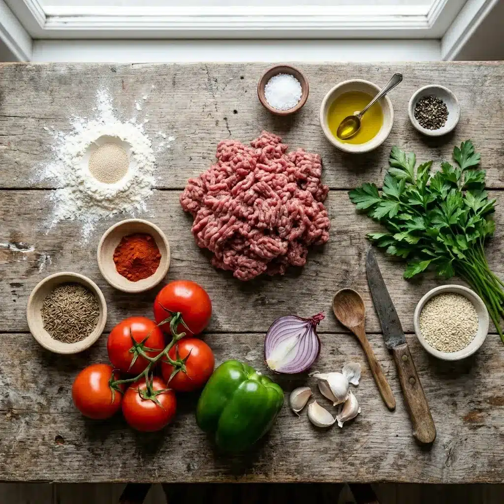 Torta Árabe com carne moída