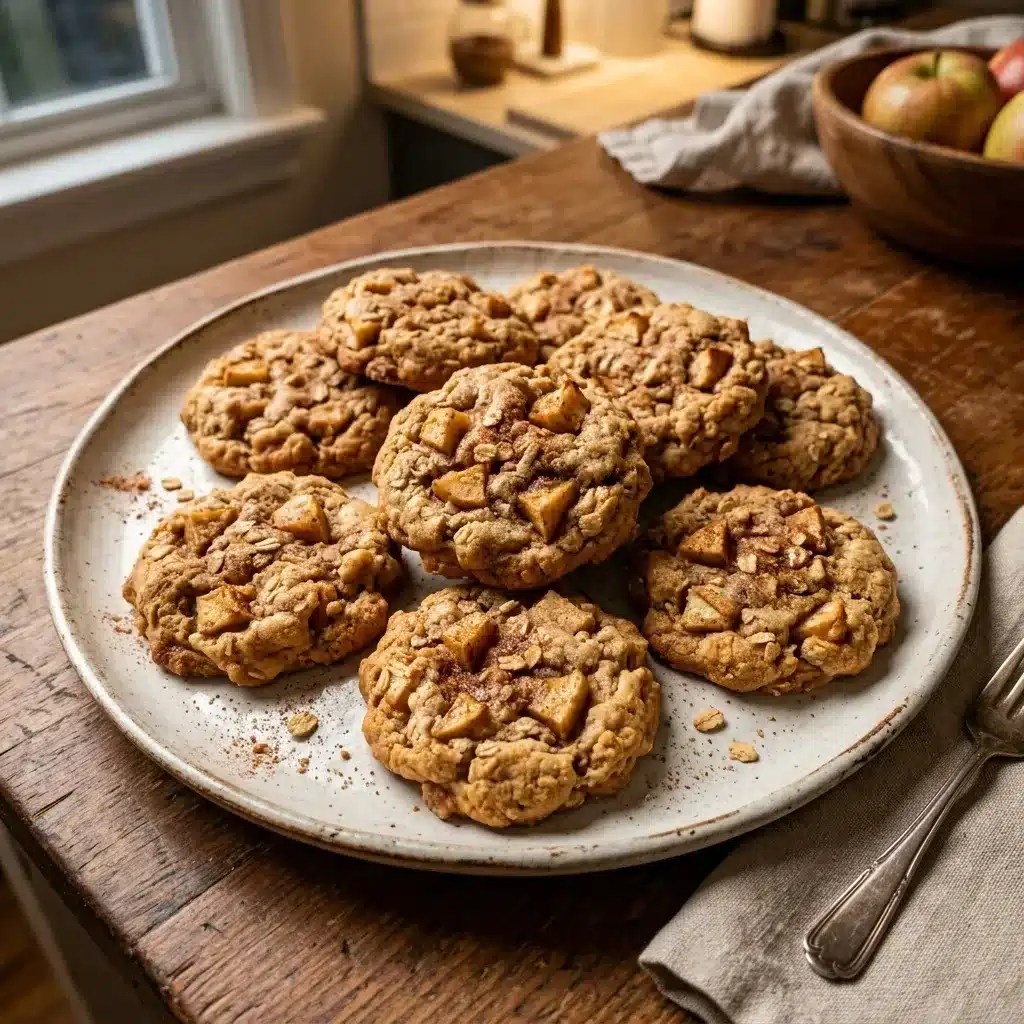 Biscoitos veganos de torta de maçã