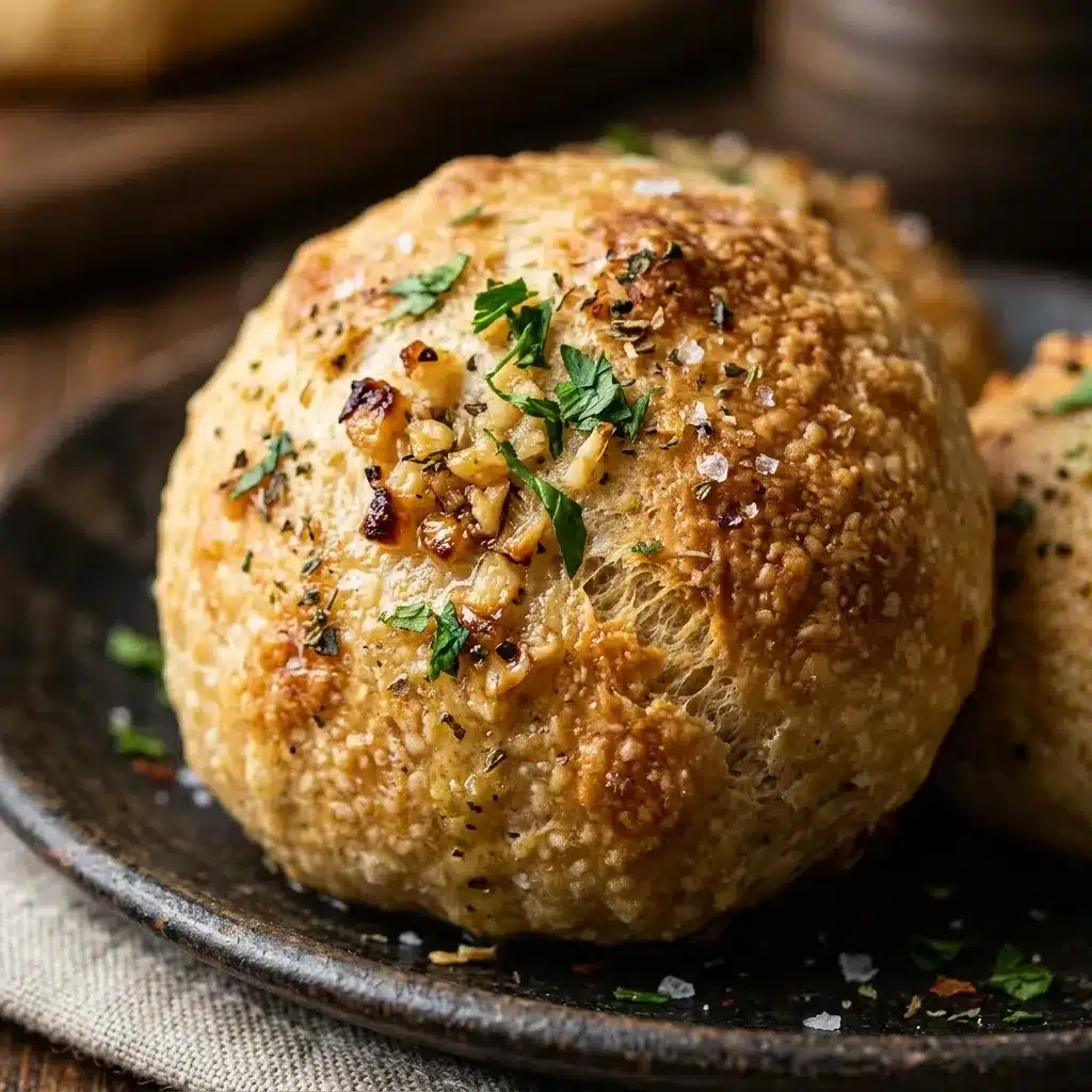 Bolinhas de massa veganas com alho
