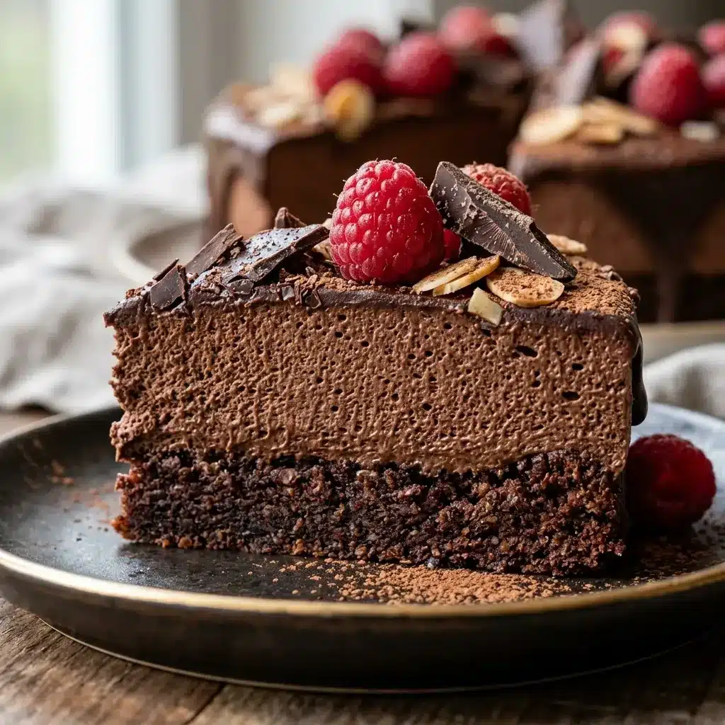 Bolo mousse de chocolate cetogênico