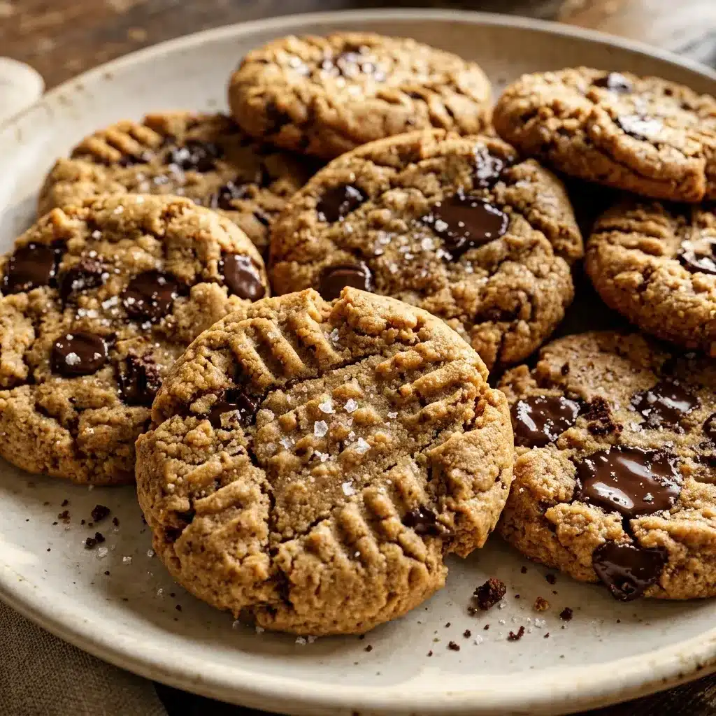 Cookies de chocolate com manteiga de amendoim sem farinha