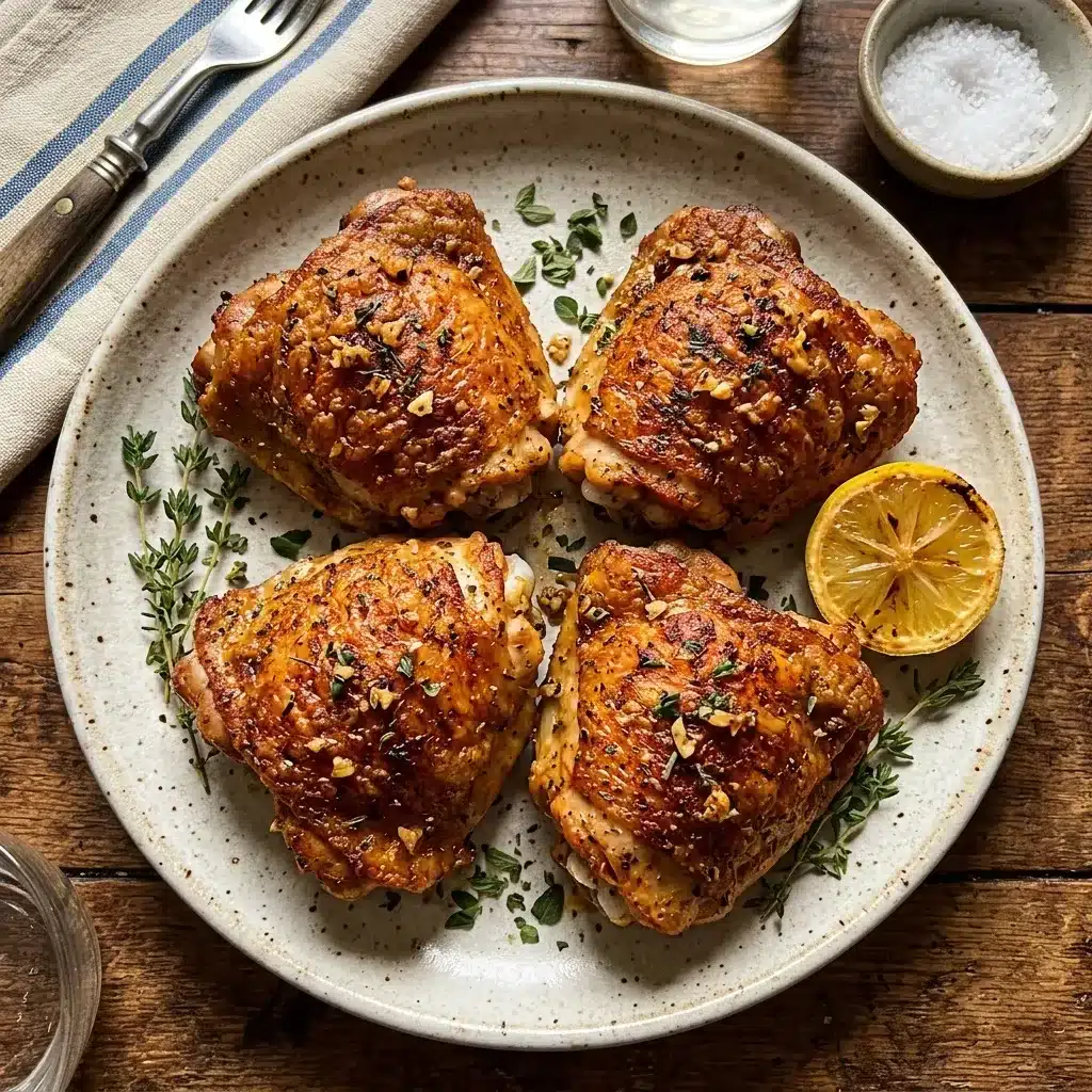 Coxas de Frango Crocantes Assadas no Forno
