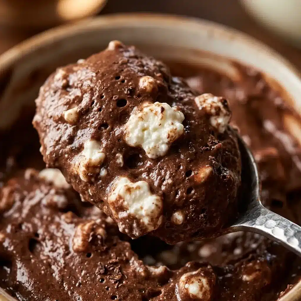 Mousse de chocolate com queijo cottage