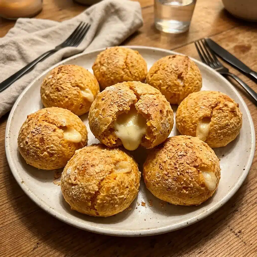 Pão de Queijo Fit de Batata Doce com Requeijão Light no recheio