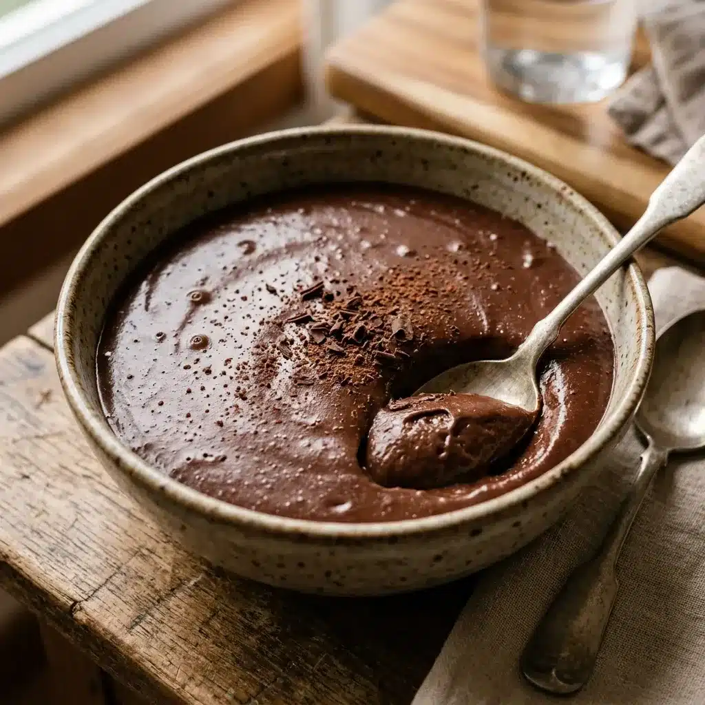 Pudim de chocolate super rico em proteínas