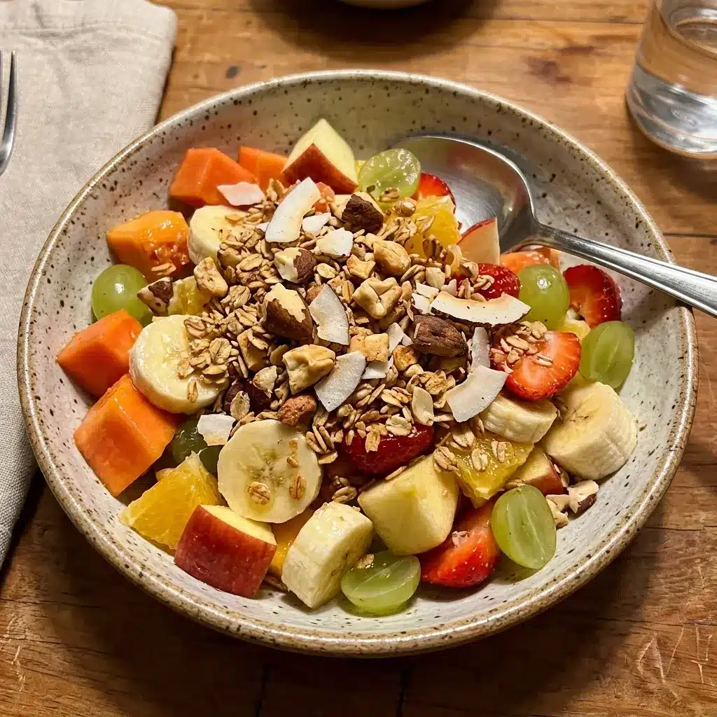 Salada de Frutas com Granola de Castanhas e Coco