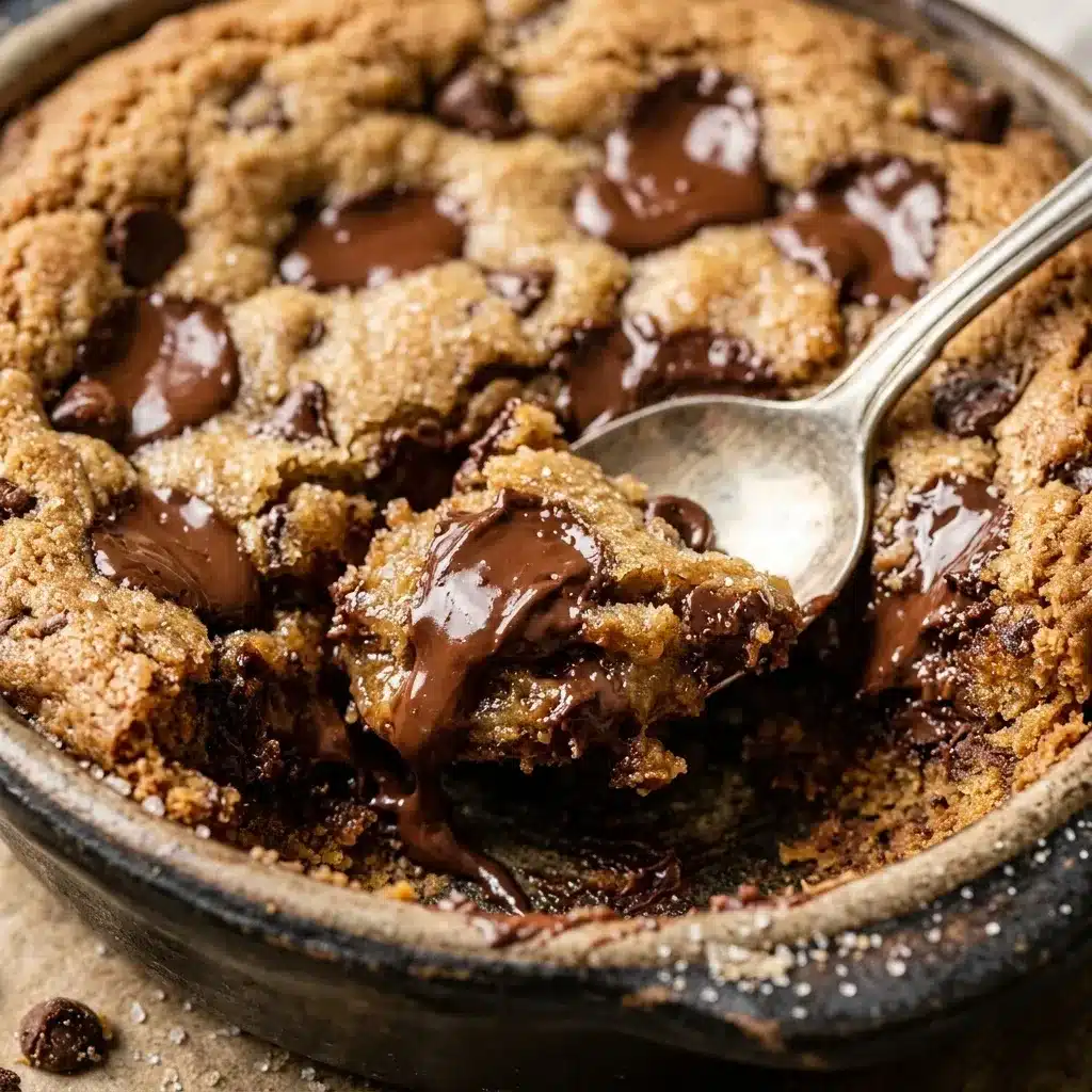 Torta de Cookie com Gotas de Chocolate (Estilo Deep Dish)