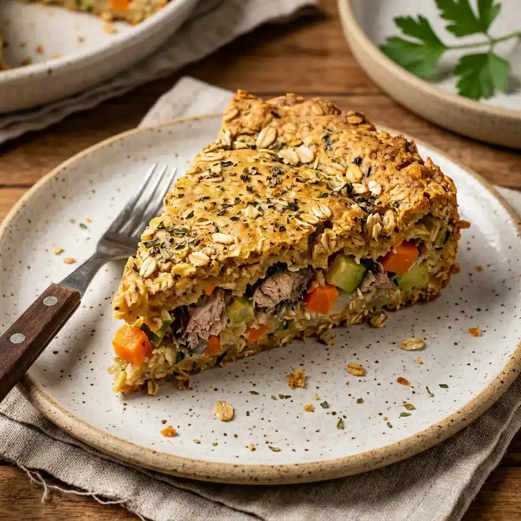 Torta fit de sardinha com legumes