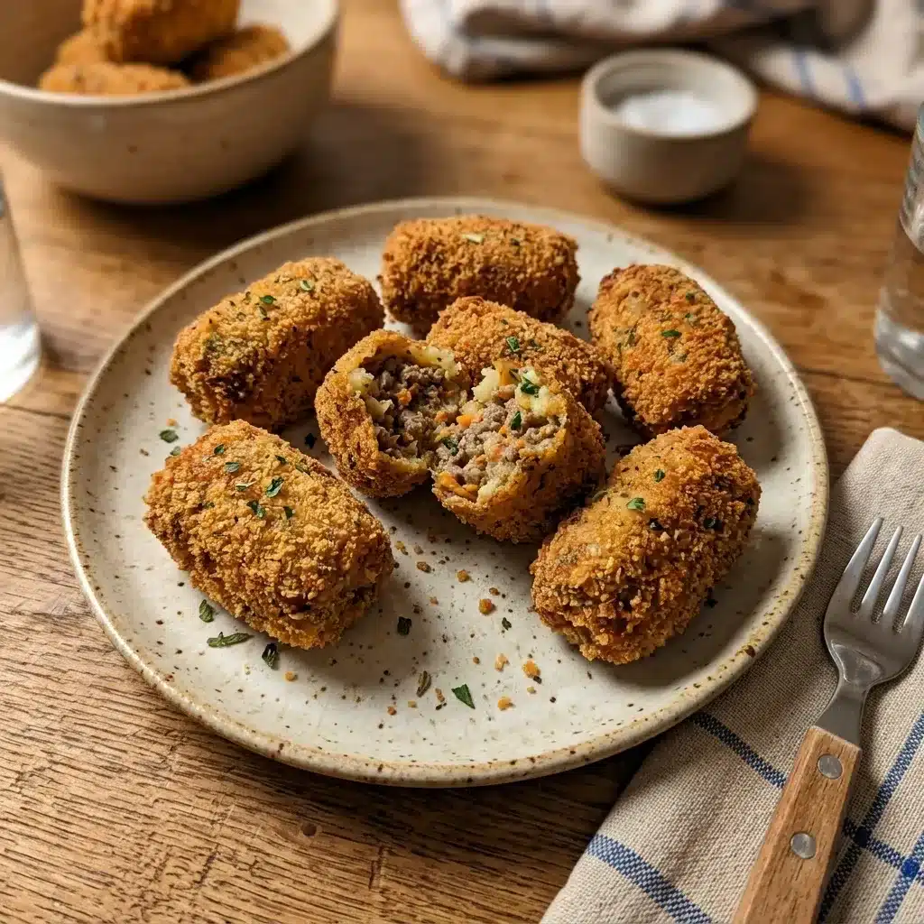 Croquete de carne para bebes