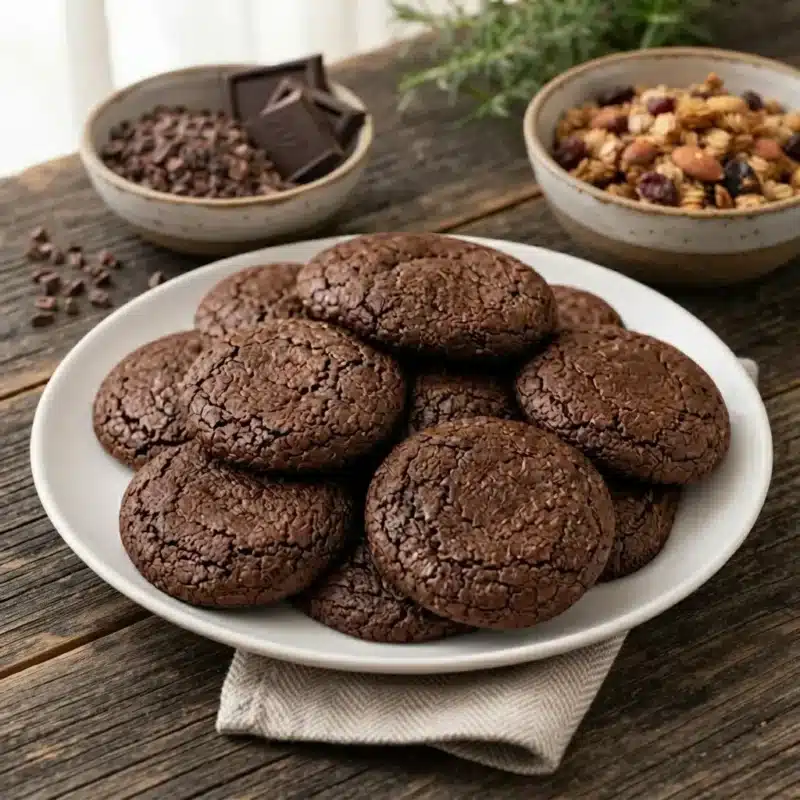 Biscoito de Chocolate com Aveia Sem Açúcar