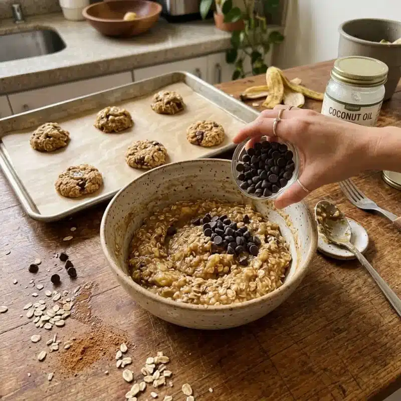 Cookie Fit de Banana e Aveia Sem Glúten