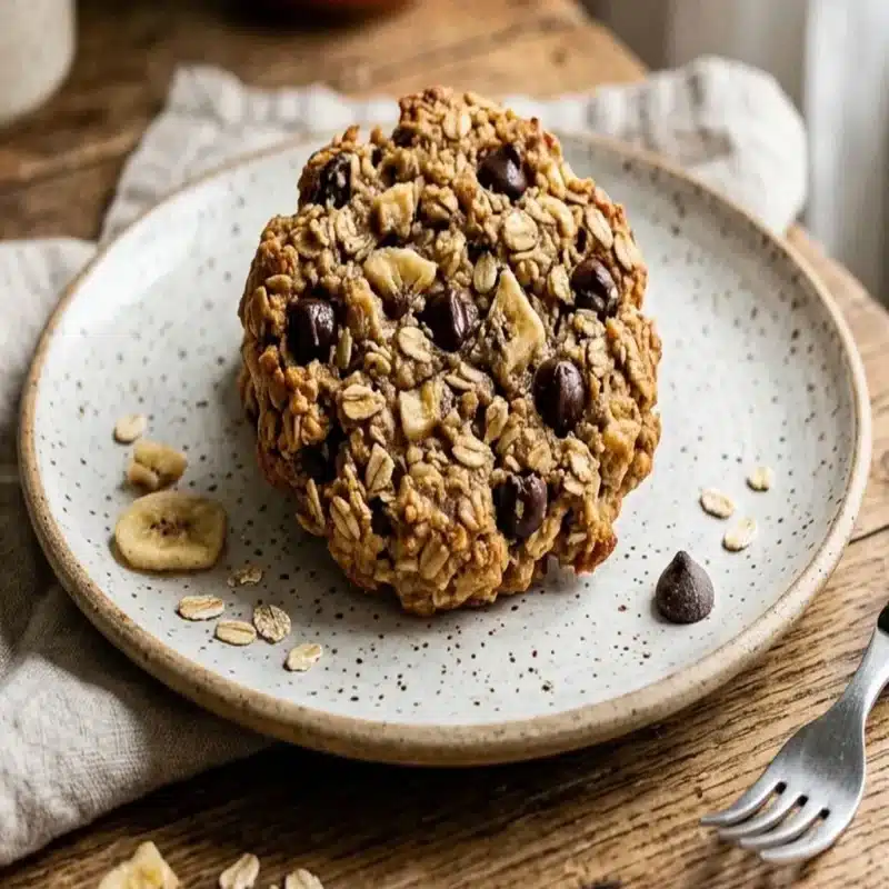 Cookie Fit de Banana e Aveia Sem Glúten