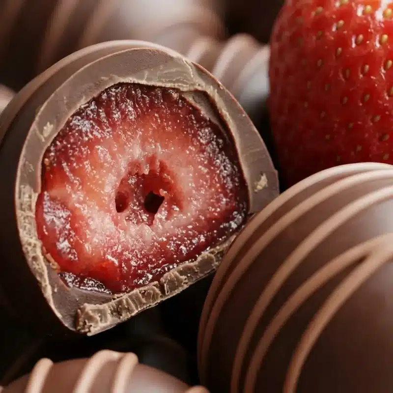 Trufas de Bolo de Morango