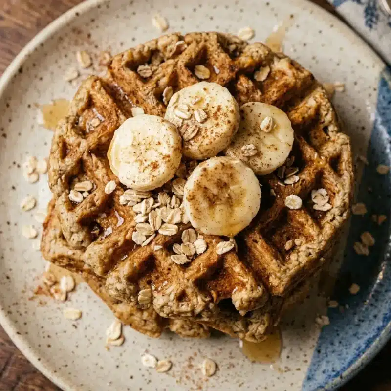 Waffle de Aveia e Banana
